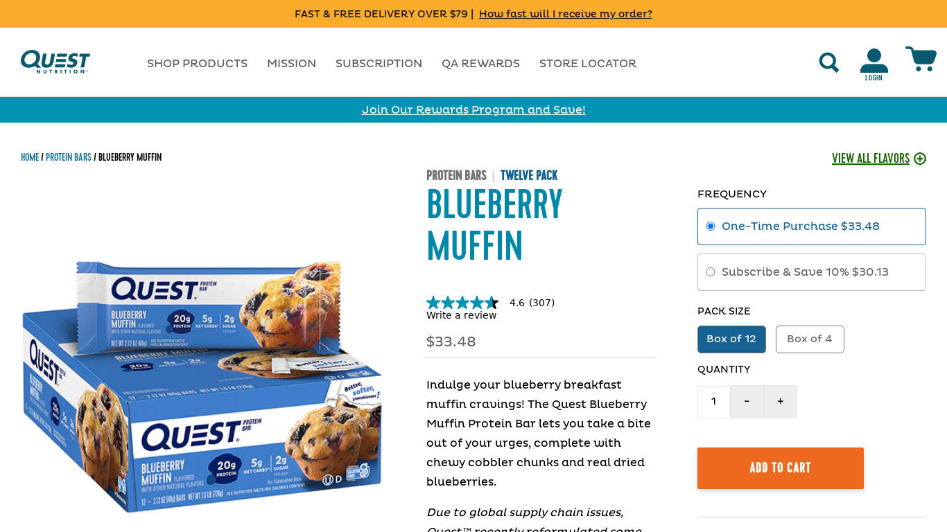 questnutrition.com Muffin Quest Landing page