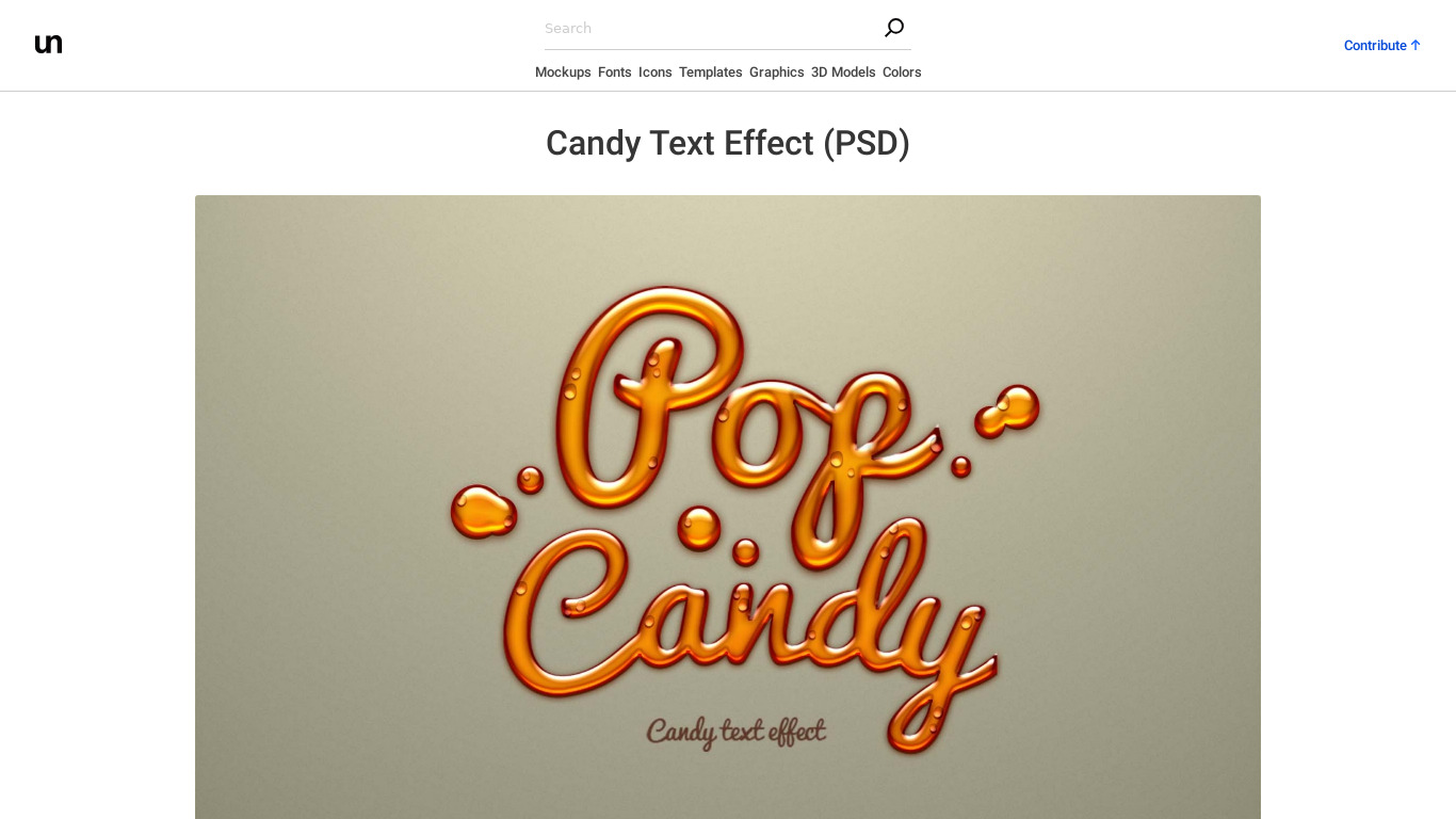 Text Candy Landing page