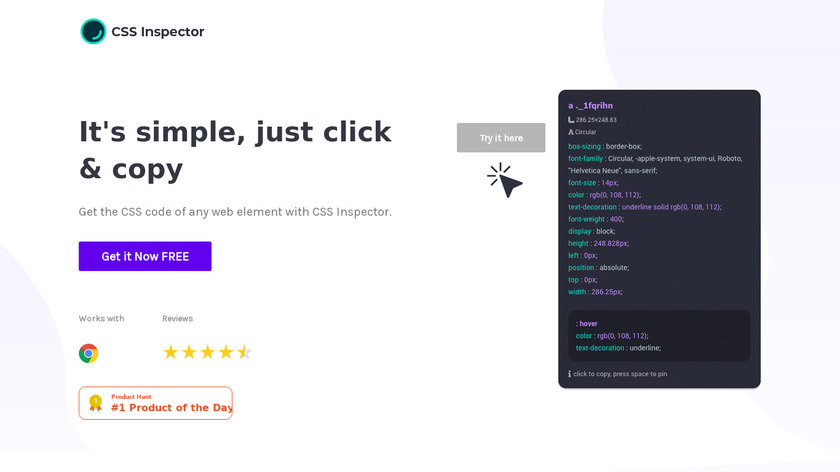 Css Inspector Landing Page
