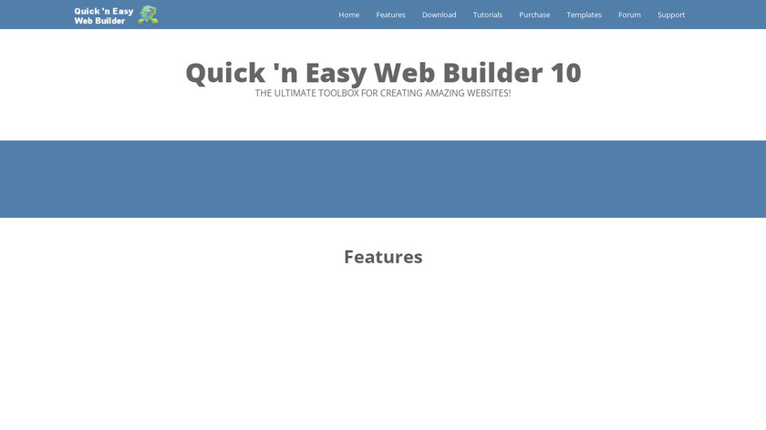 Quick 'n Easy Web Builder Landing Page