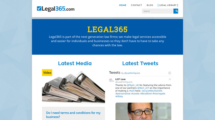 Legal 365 Landing Page
