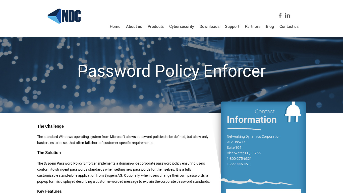 Password Policy Enforcer and Synchronizer Landing page