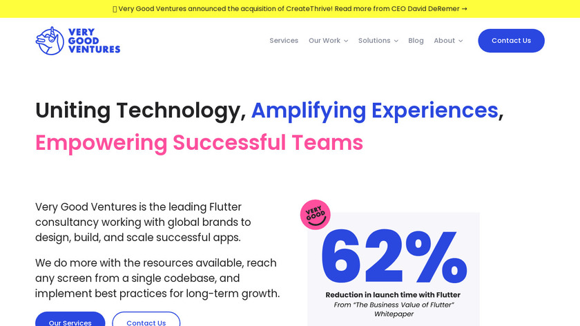 Very Good Ventures Landing Page