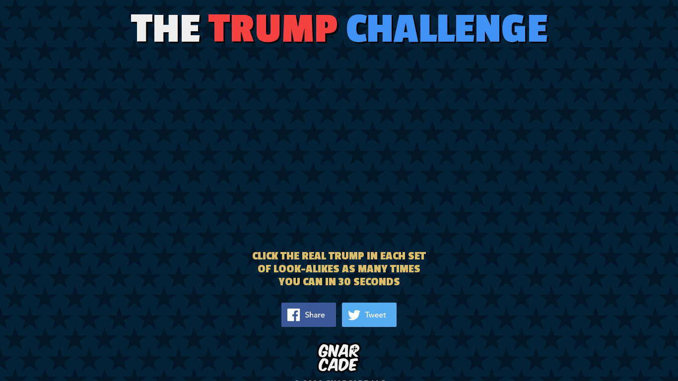 The Trump Challenge Landing page