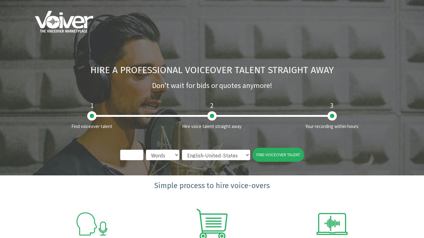 Voiver Landing page