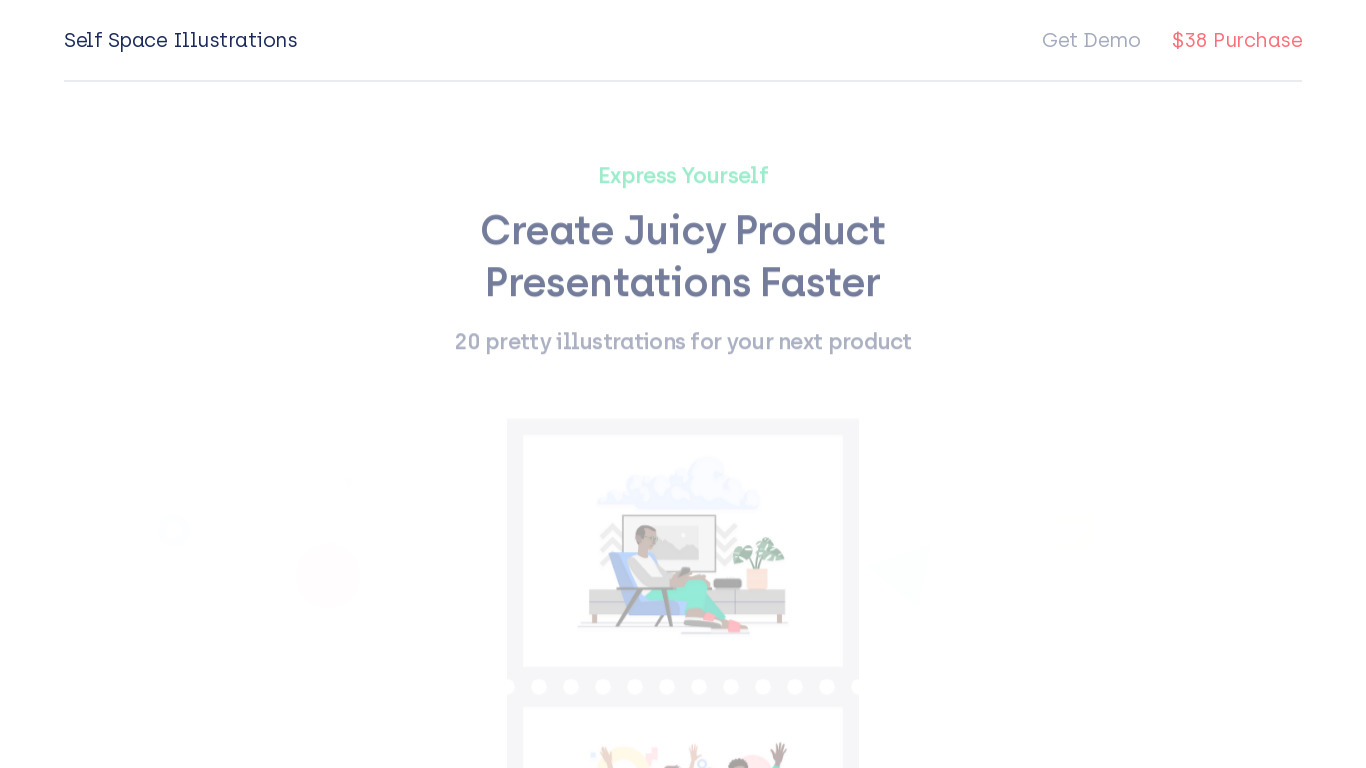 Self Space Illustrations Landing page
