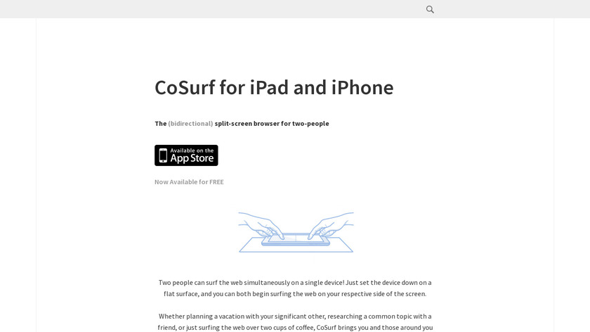 Cosurf Landing Page