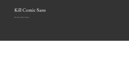 Kill Comic Sans image