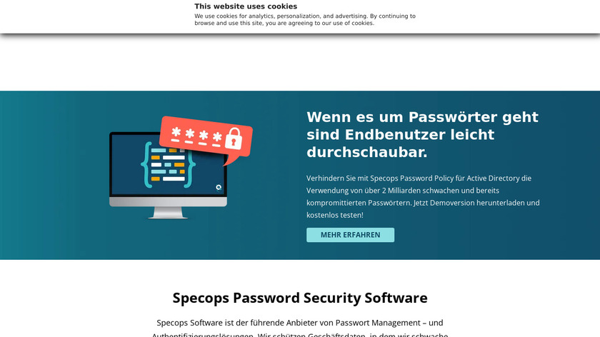 Specops Password Policy Landing Page