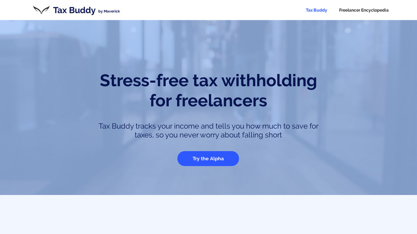 Tax Buddy by Maverick Landing Page