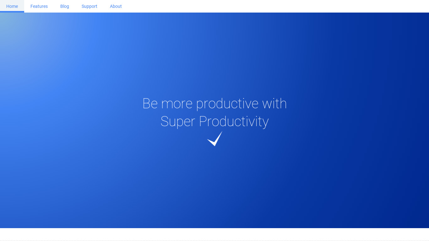 Super Productivity Landing page
