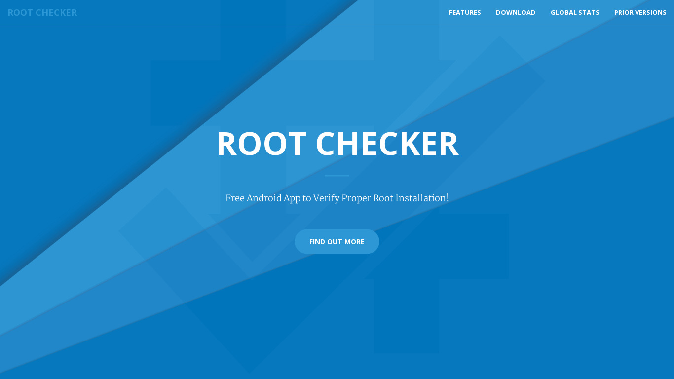Root Checker Landing page