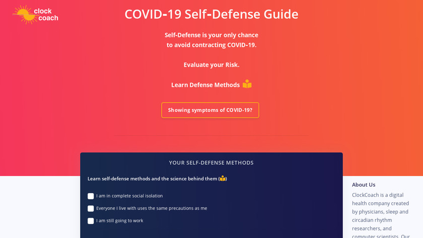 COVID-19 Self-Defense Guide Landing Page