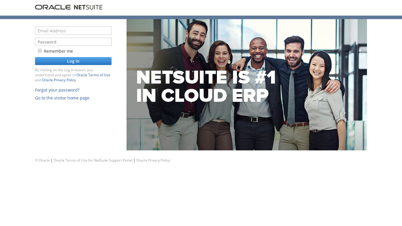 NetSuite Services Resource Planning Landing page