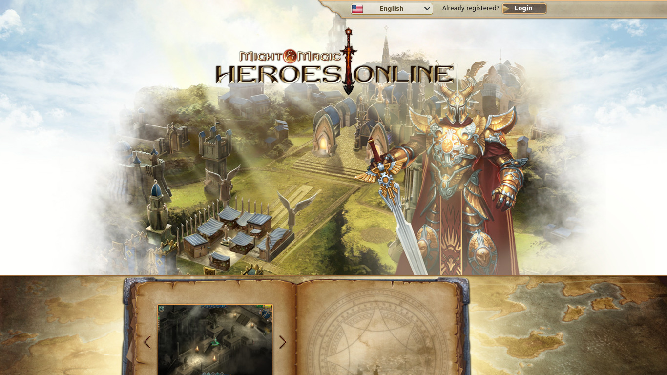 Might & Magic Heroes Online Landing page