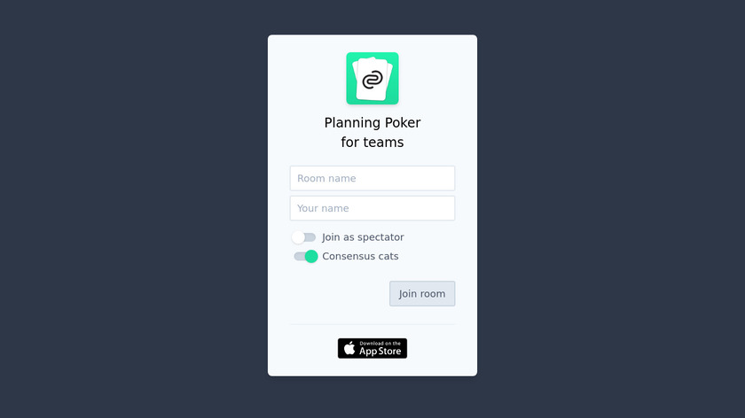 Planning Poker for teams Landing Page