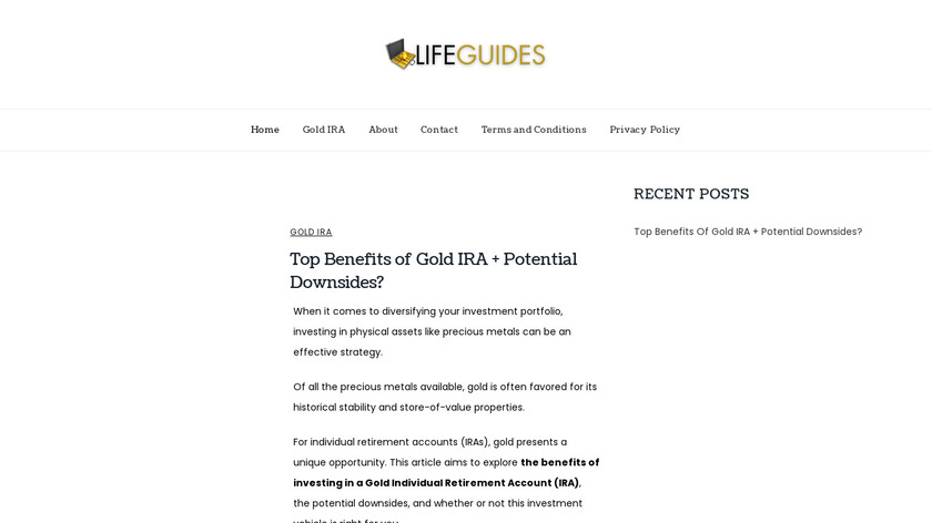 LifeGuides Landing Page