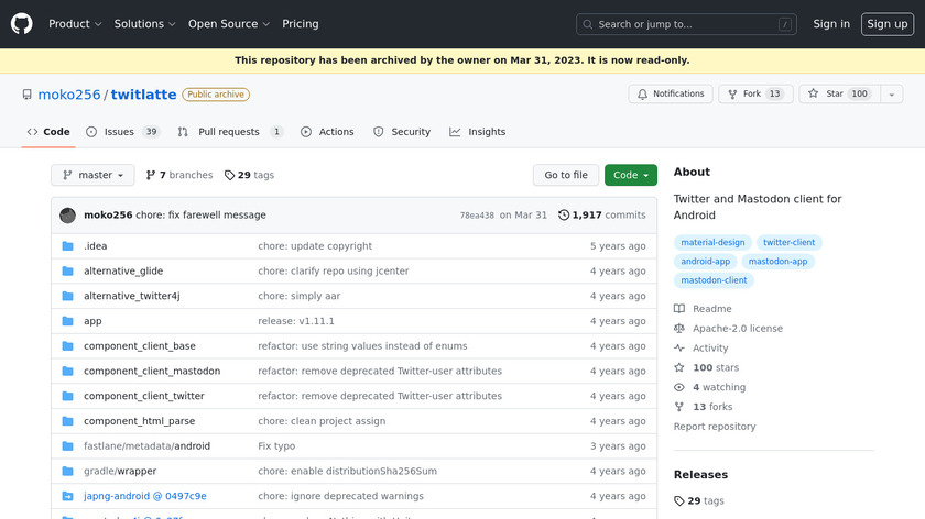 twitlatte Landing Page