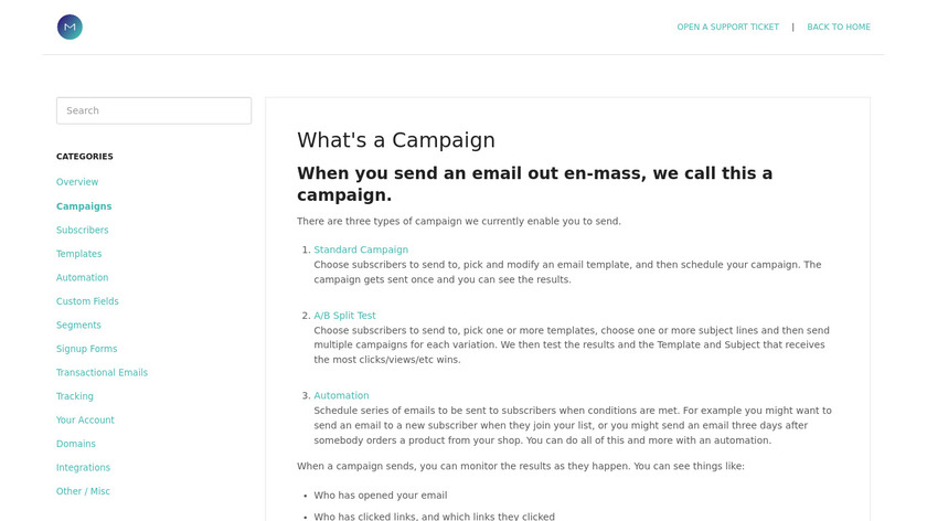 kb.transpond.io MPZMail EMail Marketing Landing Page