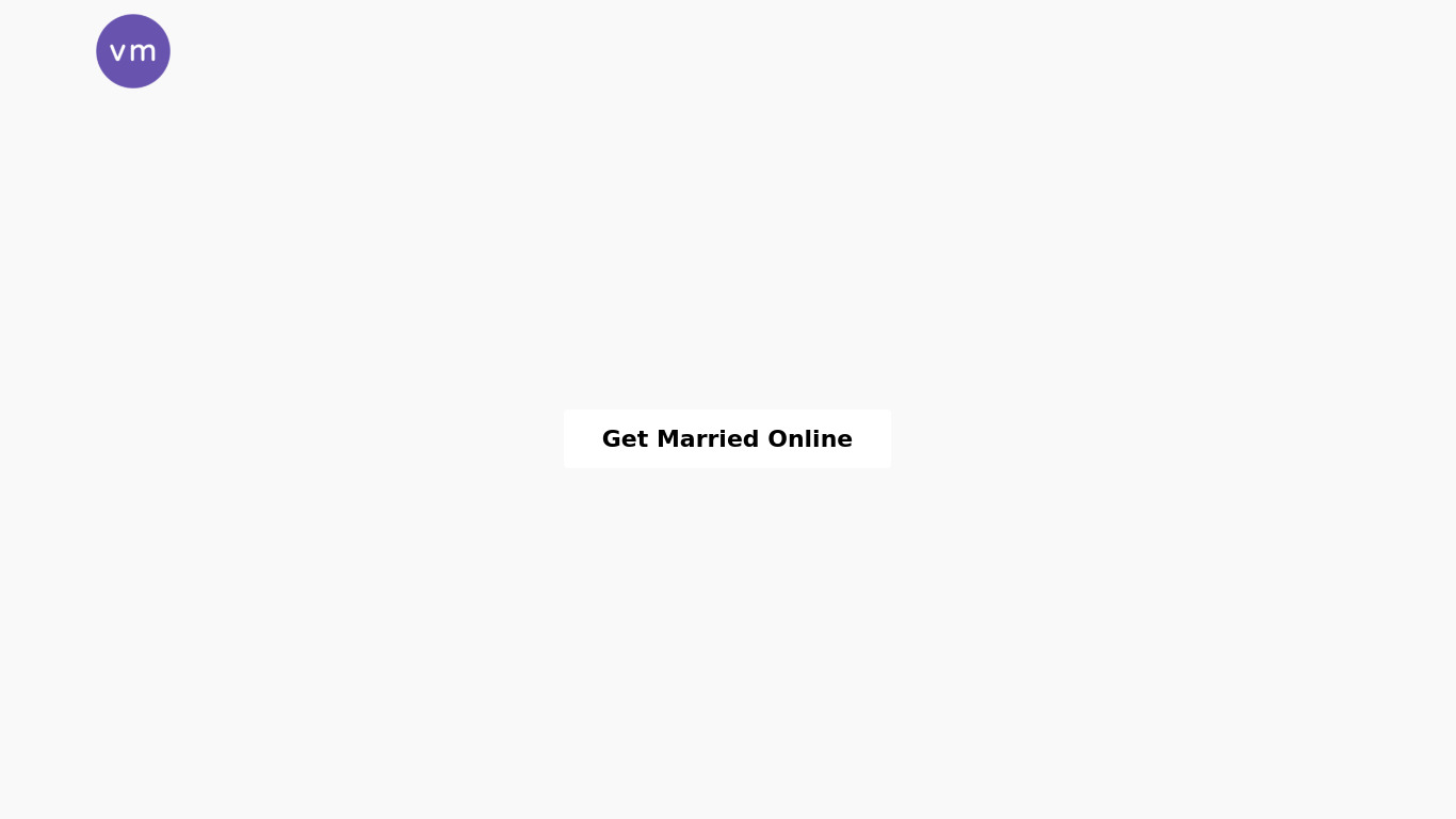 Virtual Wedding Landing page