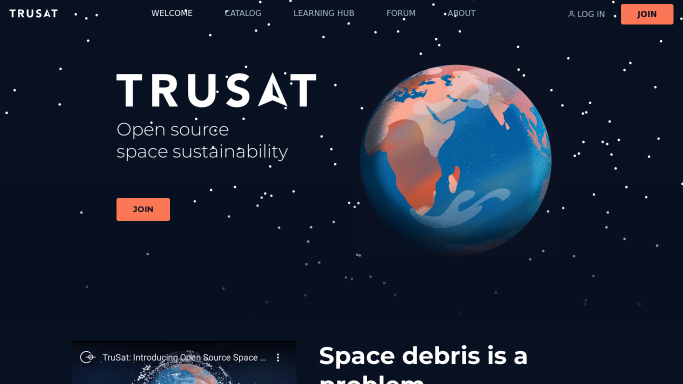 TruSat Landing page