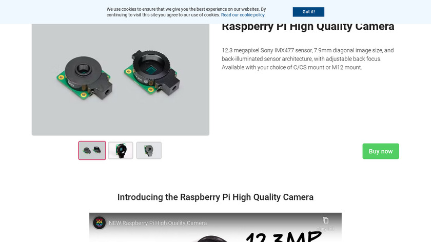 Raspberry Pi High Quality Camera Landing Page