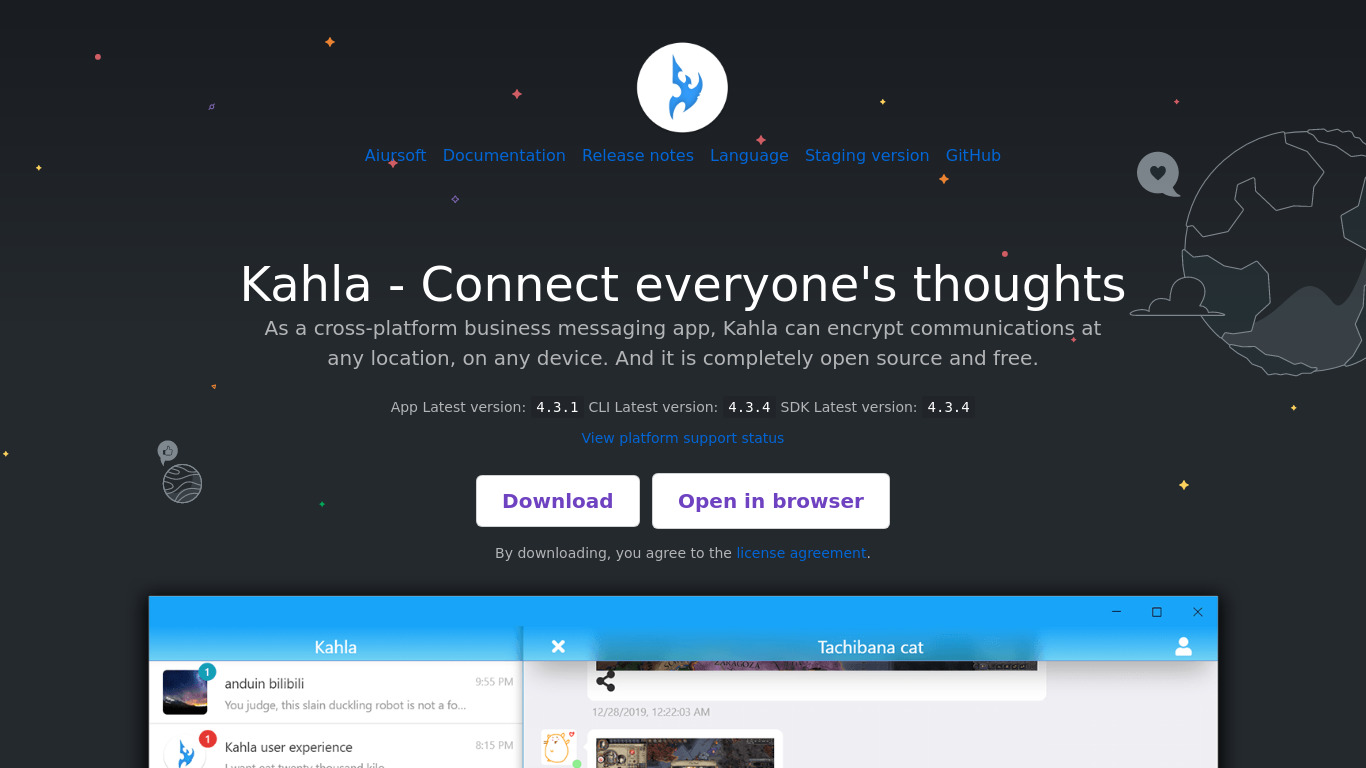 Kahla Landing page