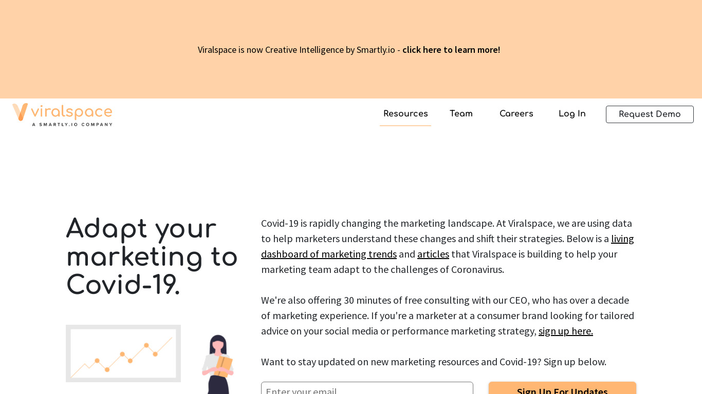 Covid-19 Marketing Trends by Viralspace Landing page