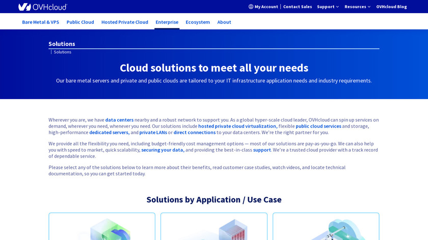 OVH Cloud Landing Page