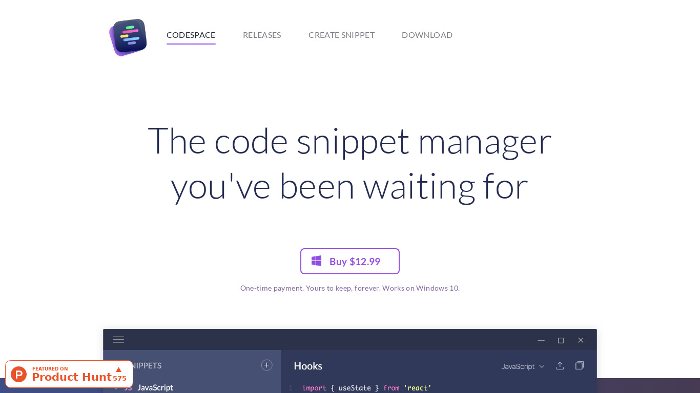 Codespace Landing page