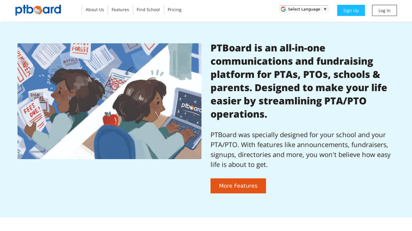 PTBoard Landing Page