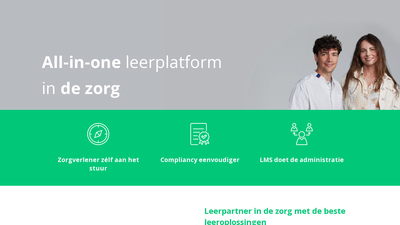 LearnLinq LMS Landing page