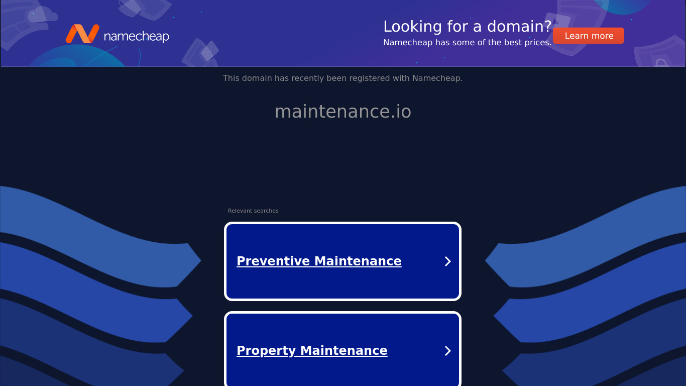 maintenance.io Landing page