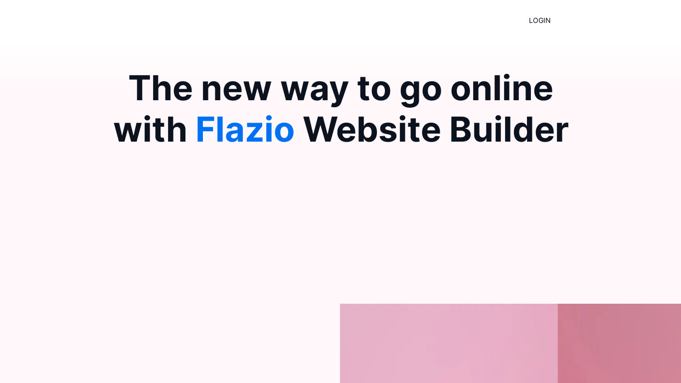 Flazio Landing page