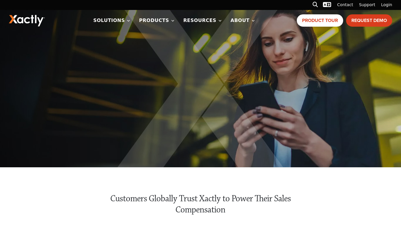 Xactly Express Landing page