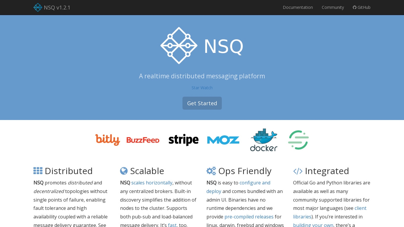 NSQ Landing page