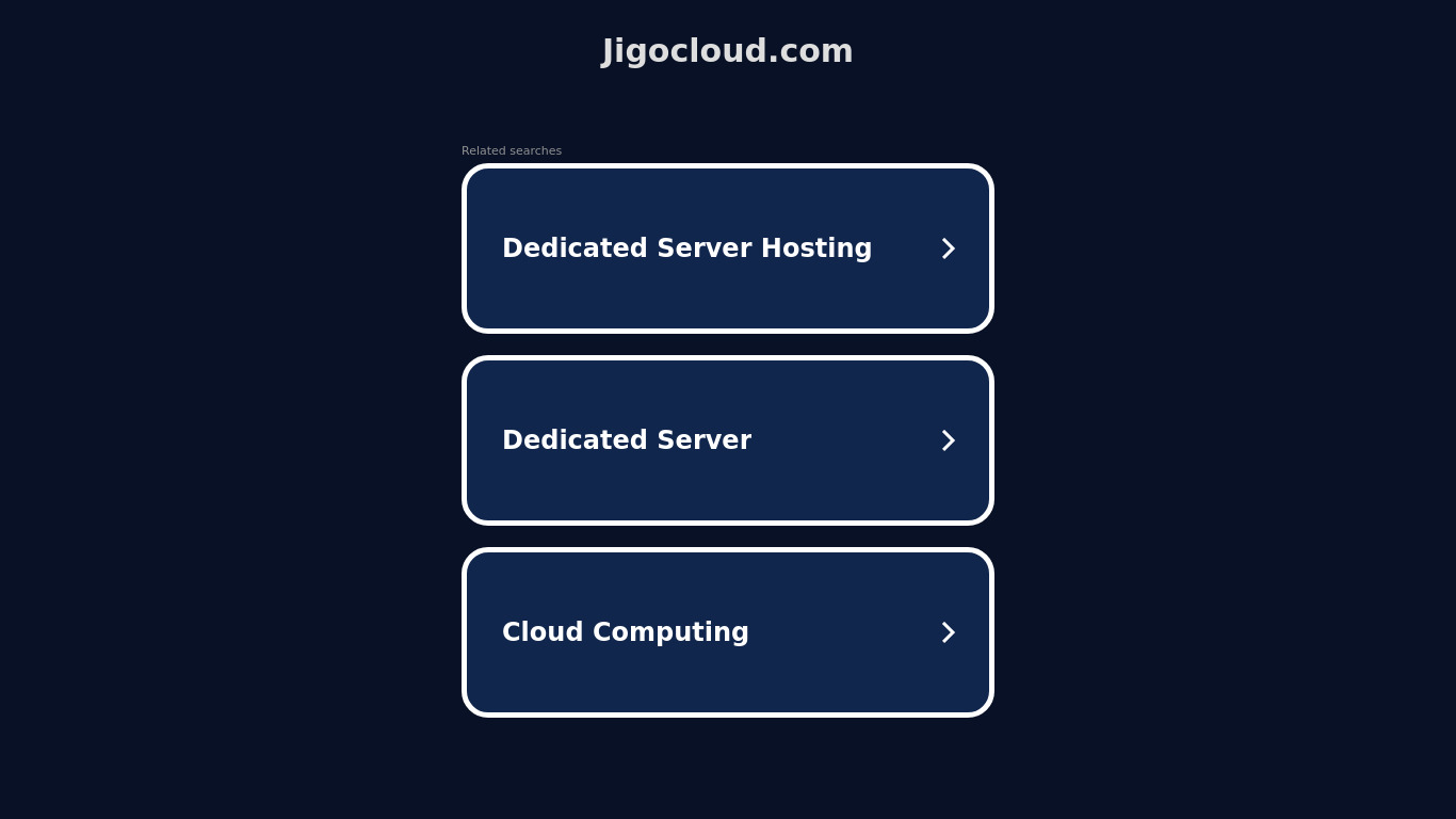 JigoCloud Landing page
