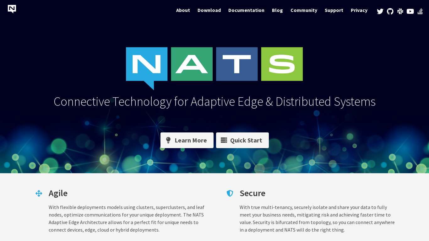 NATS Landing page