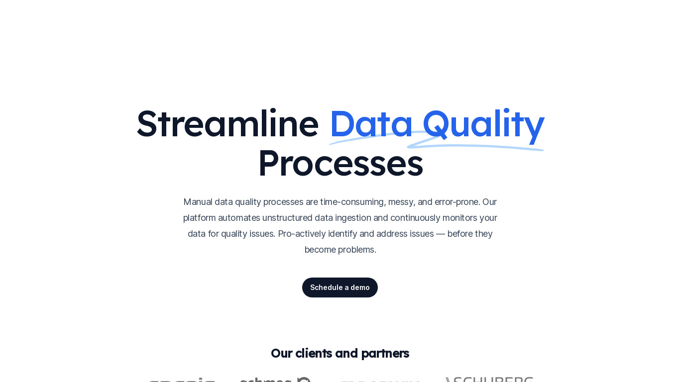 mesoica Landing page