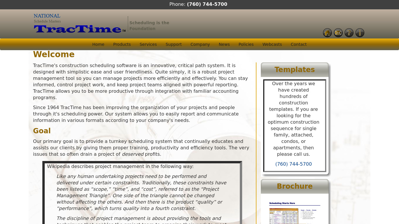 TracTime Landing page