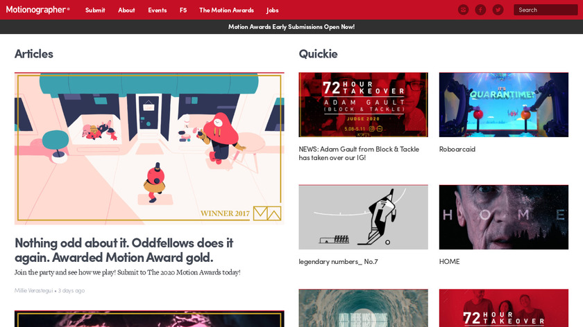 Motionographer Landing Page