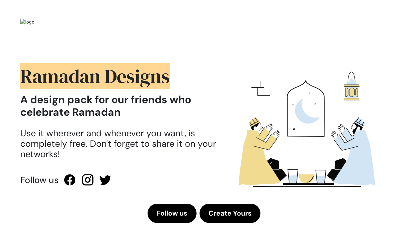 Ramadan Design Pack by Artify Landing page