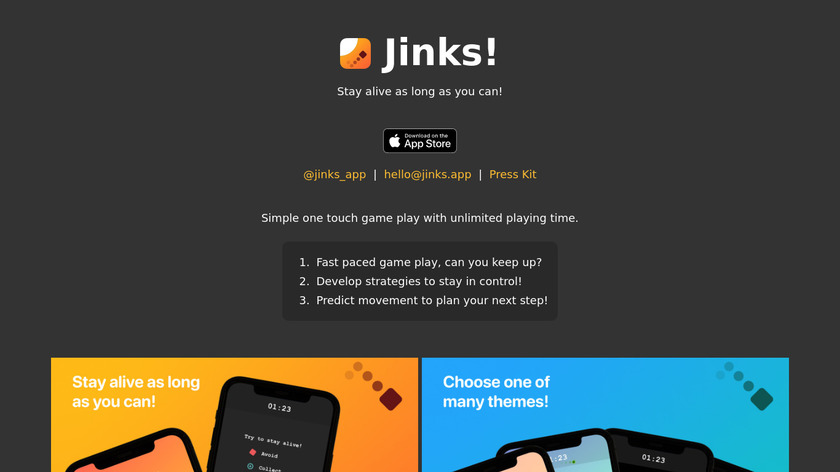 Jinks! Landing Page