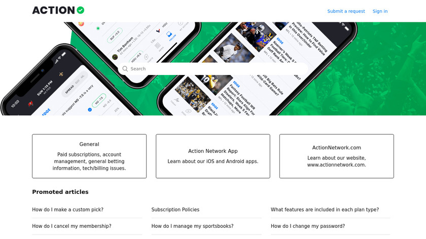 Action Network Sports Betting Landing Page