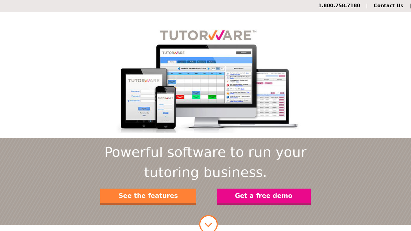 TutorWare Landing page