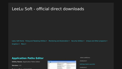 Application Paths Editor image