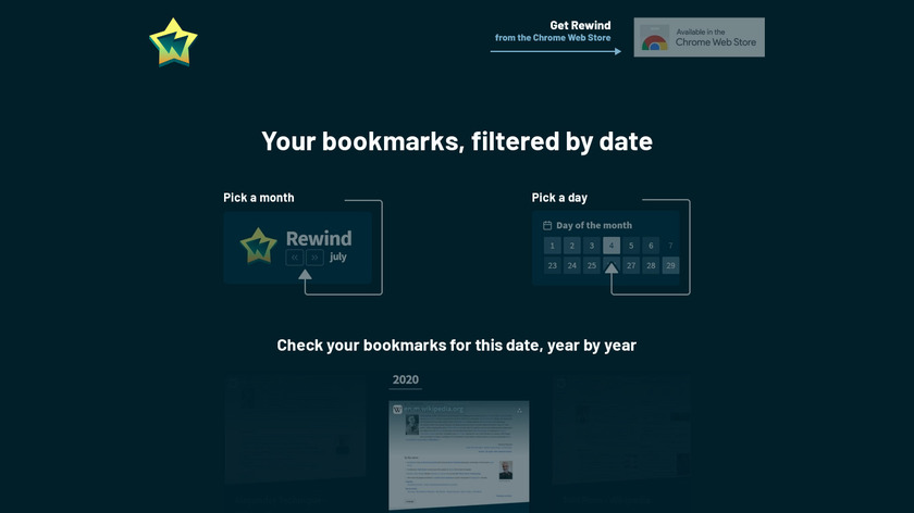Rewind Bookmarks Landing Page