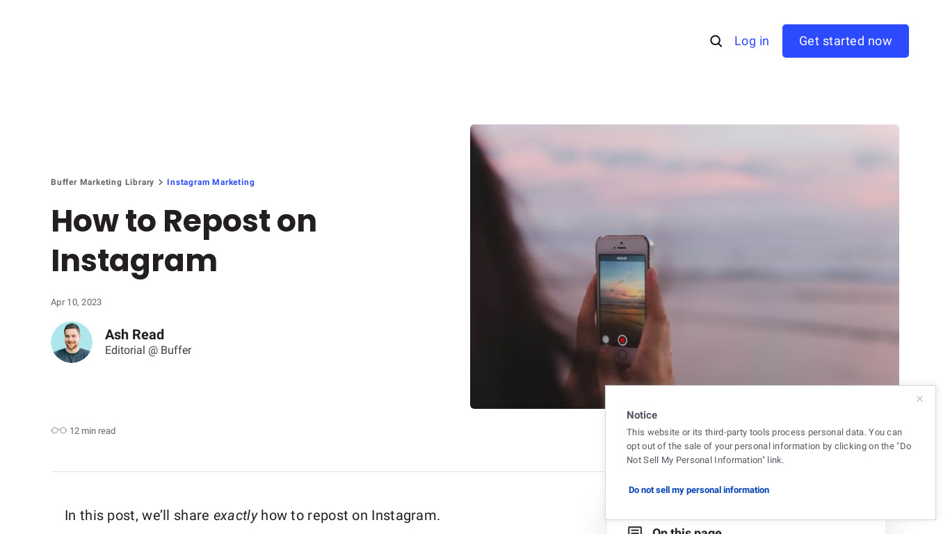 REPOST IT! FOR INSTAGRAM Landing page
