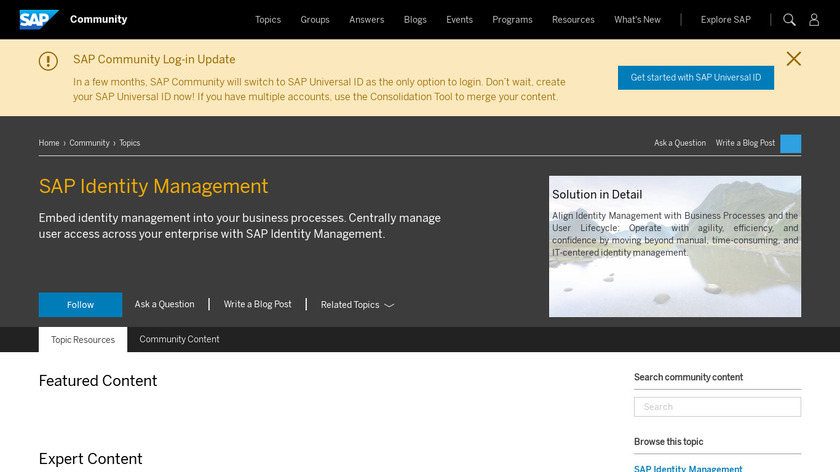 SAP Customer Identity Landing Page