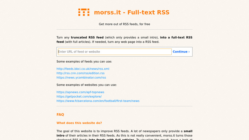 morss.it Landing Page